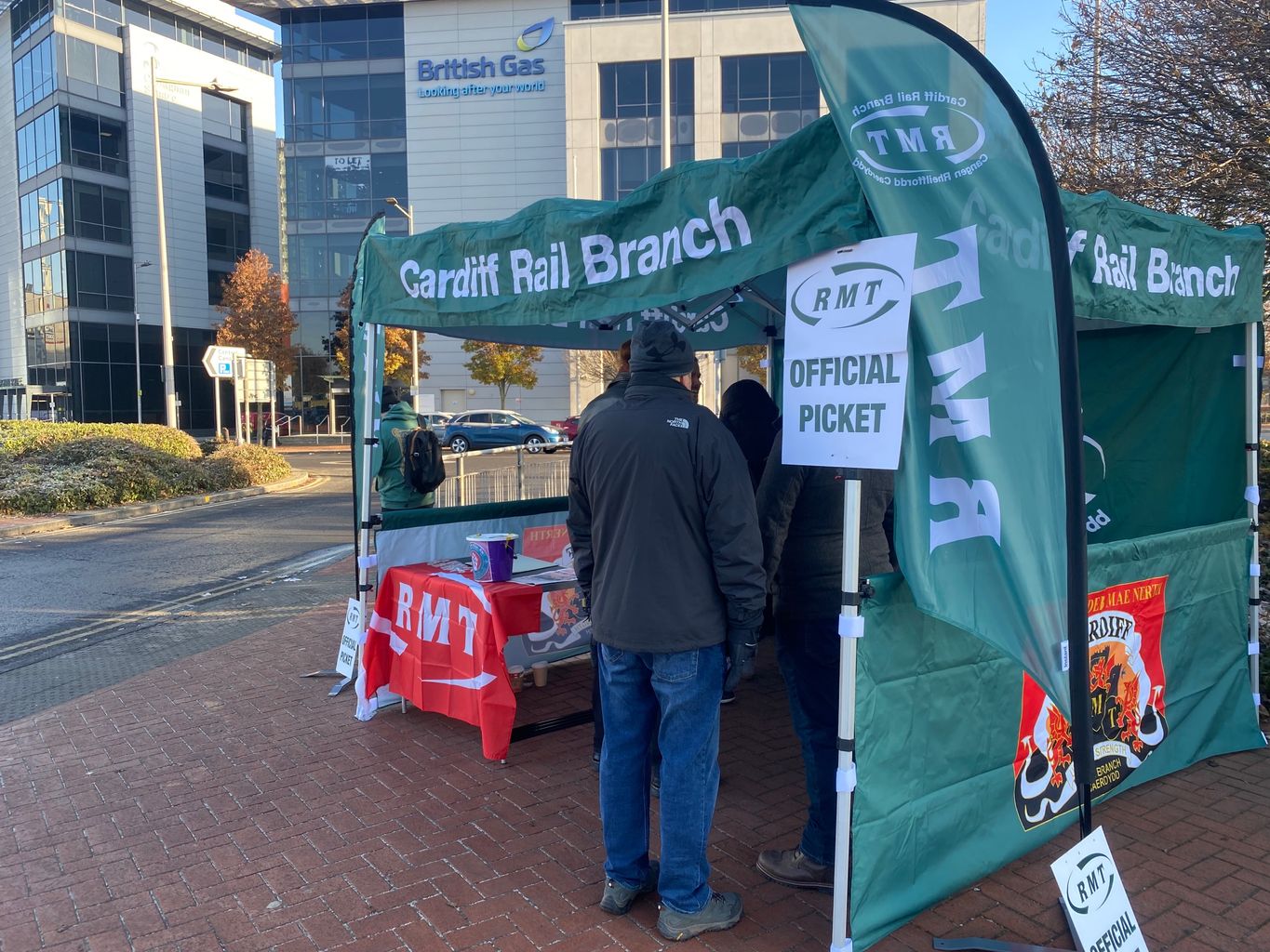 RMT members gathering at pickets across Wales News undefined